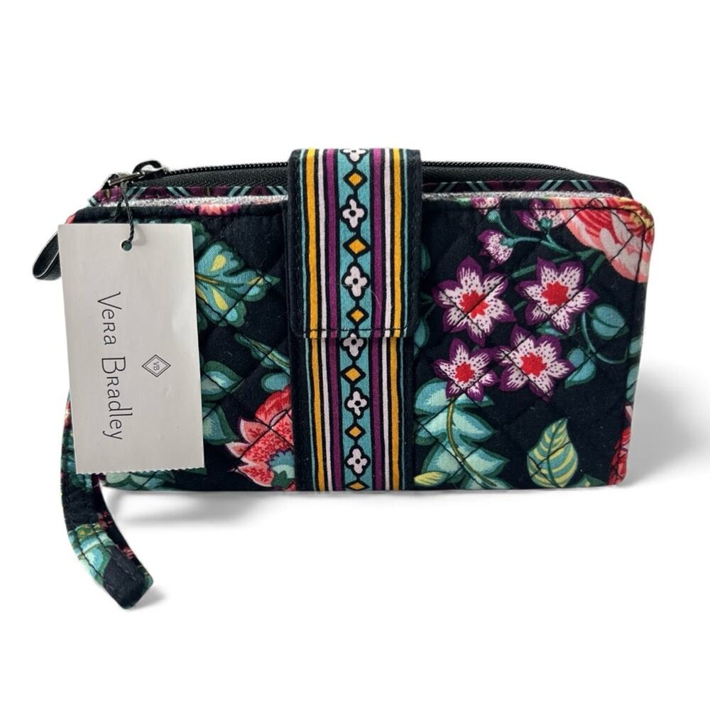Vera Bradley Iconic RFID Combo Wristlet Wallet Vines Floral Quilted Preppy NWT